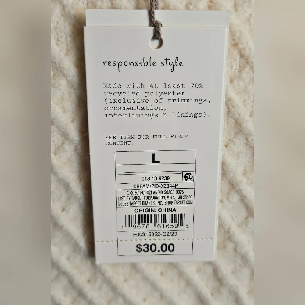 A New Day woman's long-sleeved cream sweater - Picture 7 of 8